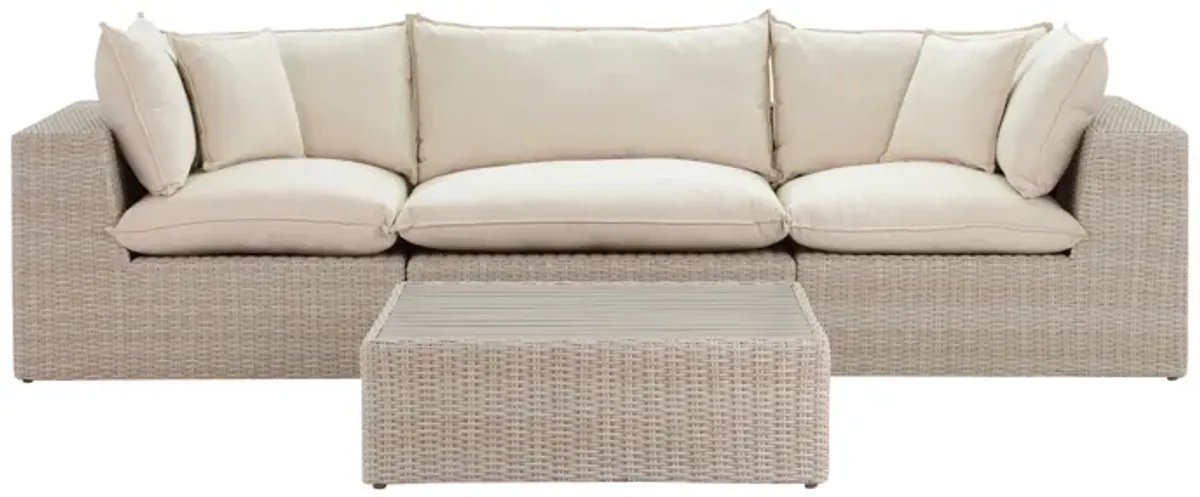 Cali Natural Wicker Outdoor Modular Sofa