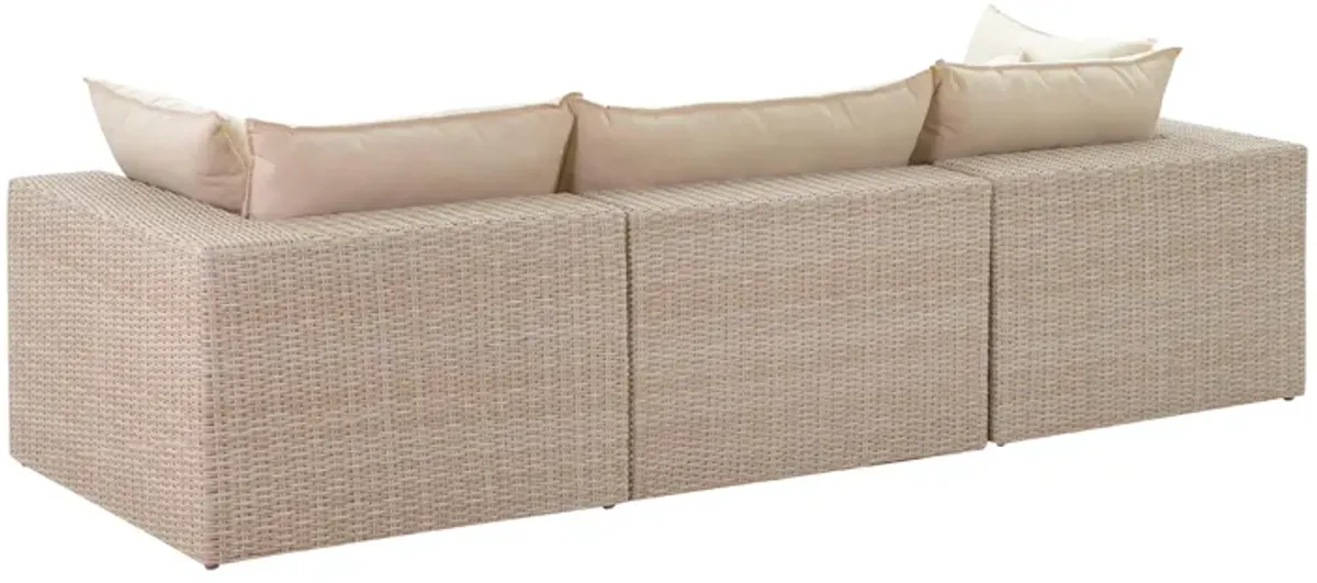 Cali Natural Wicker Outdoor Modular Sofa