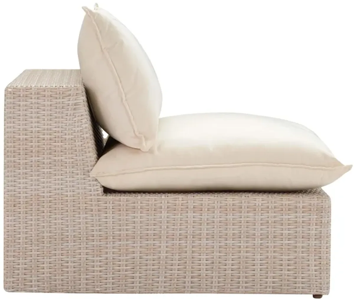 Cali Natural Wicker Outdoor Armless Chair