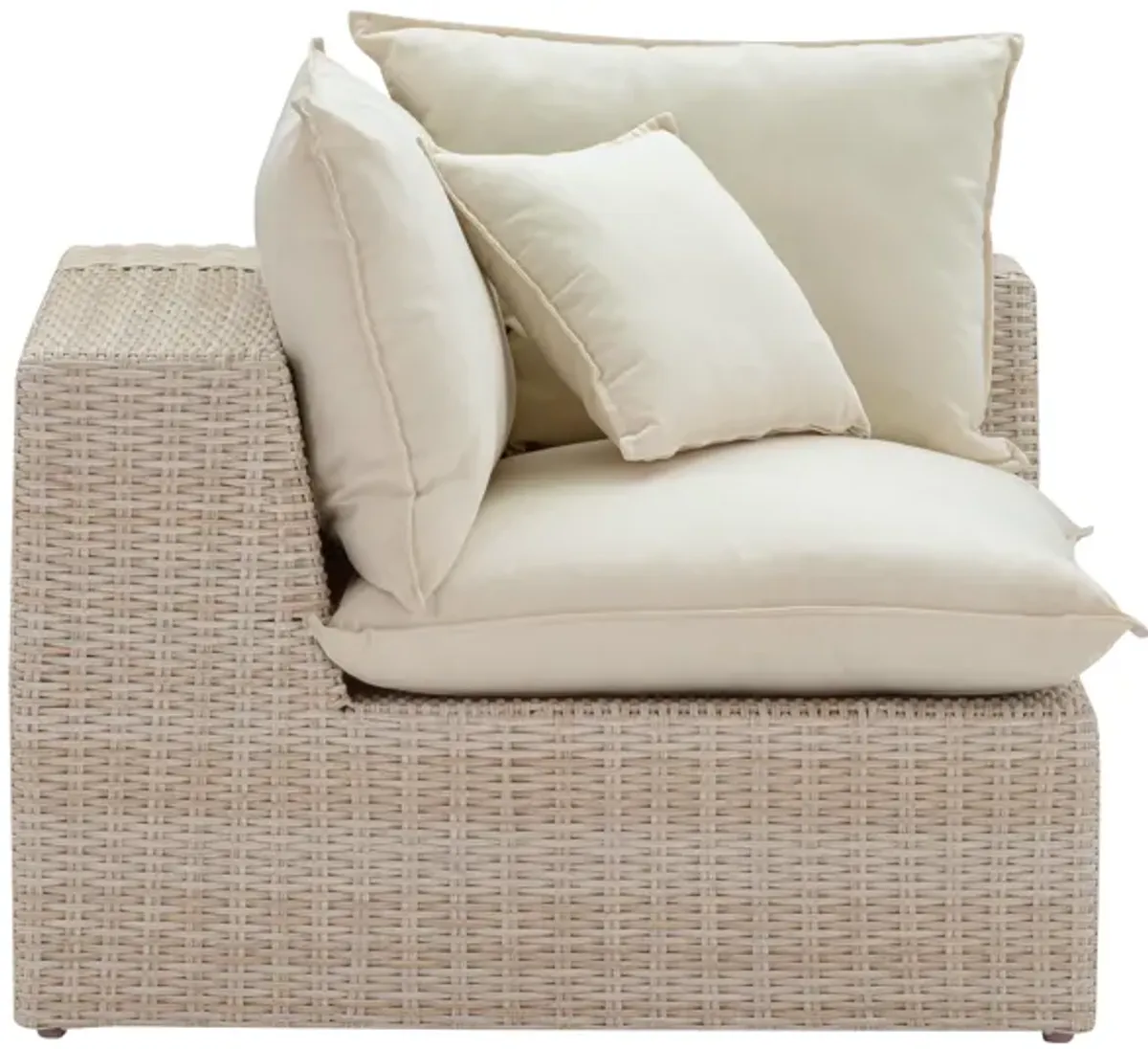 Cali Natural Wicker Outdoor Corner Chair