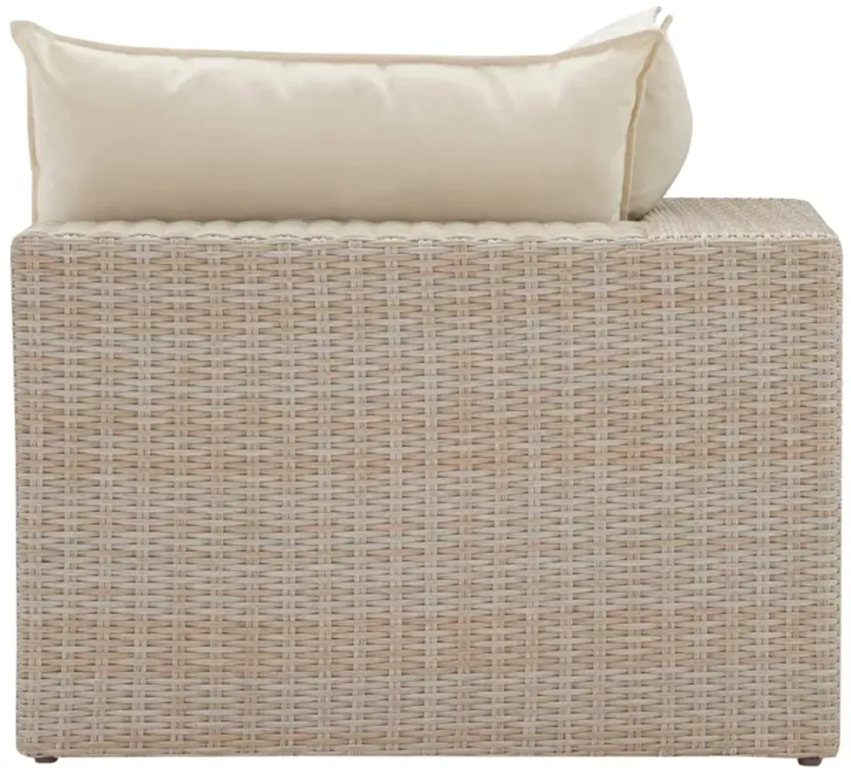 Cali Natural Wicker Outdoor Corner Chair