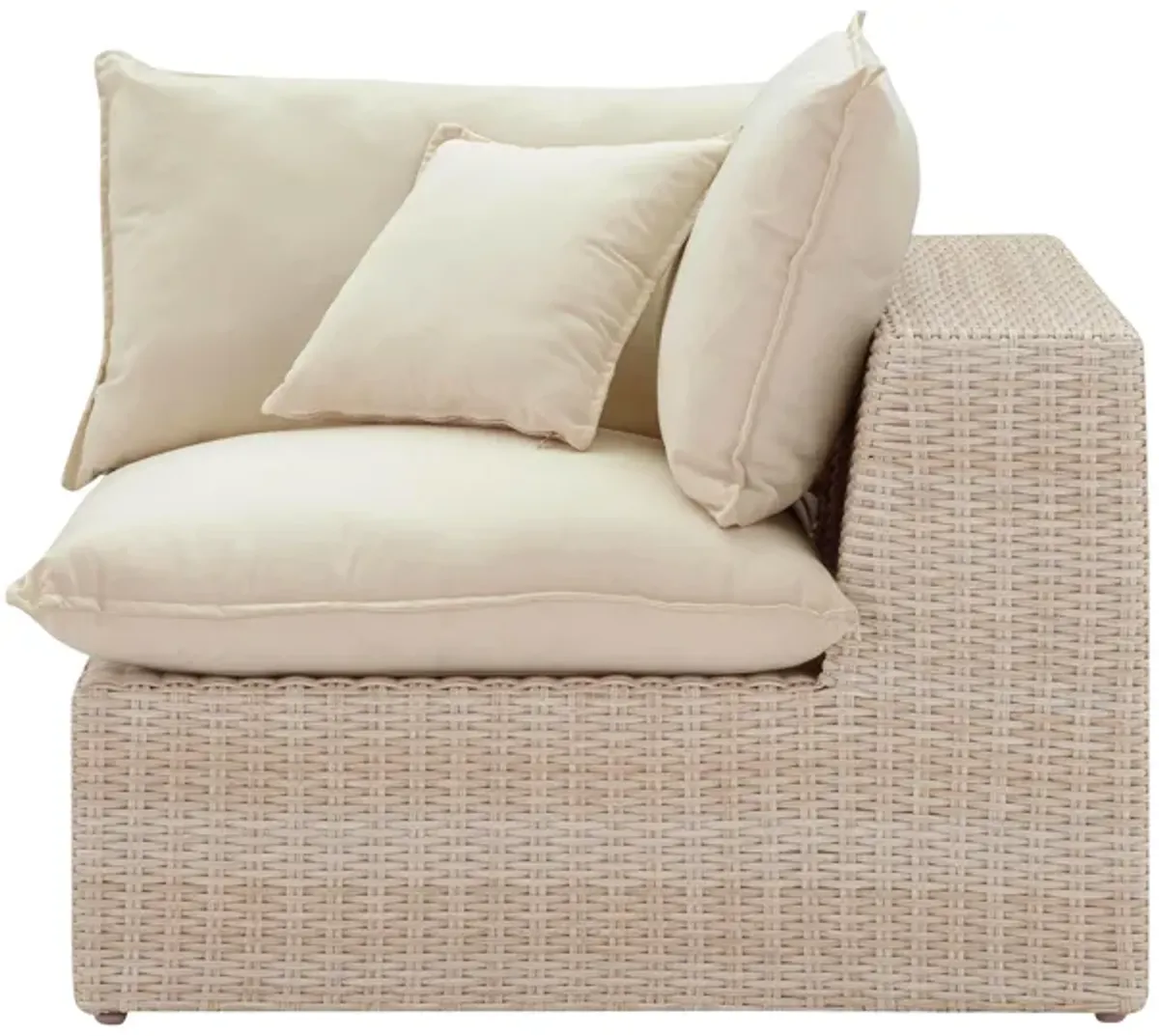 Cali Natural Wicker Outdoor Corner Chair