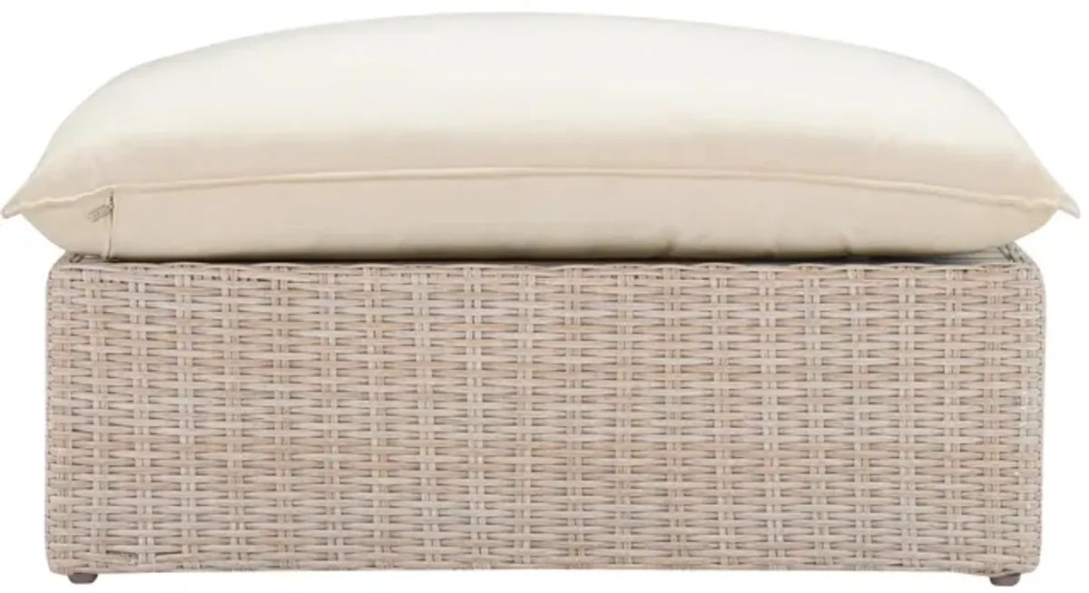 Cali Natural Wicker Outdoor Ottoman