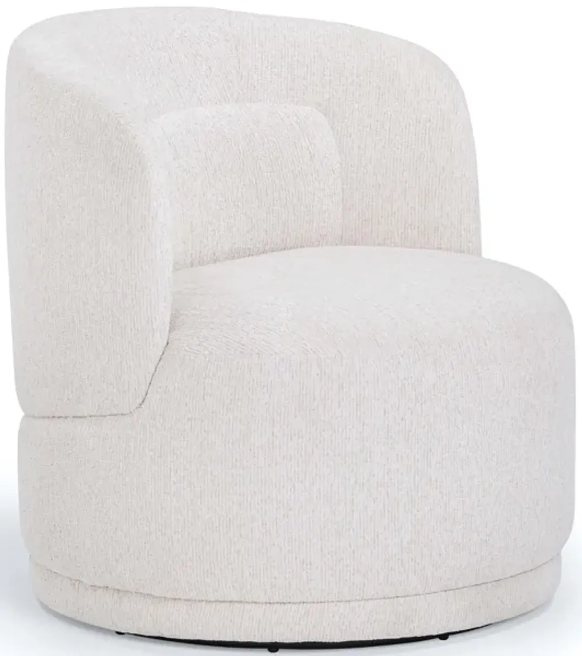 Massa Textured Beige Swivel Accent Chair