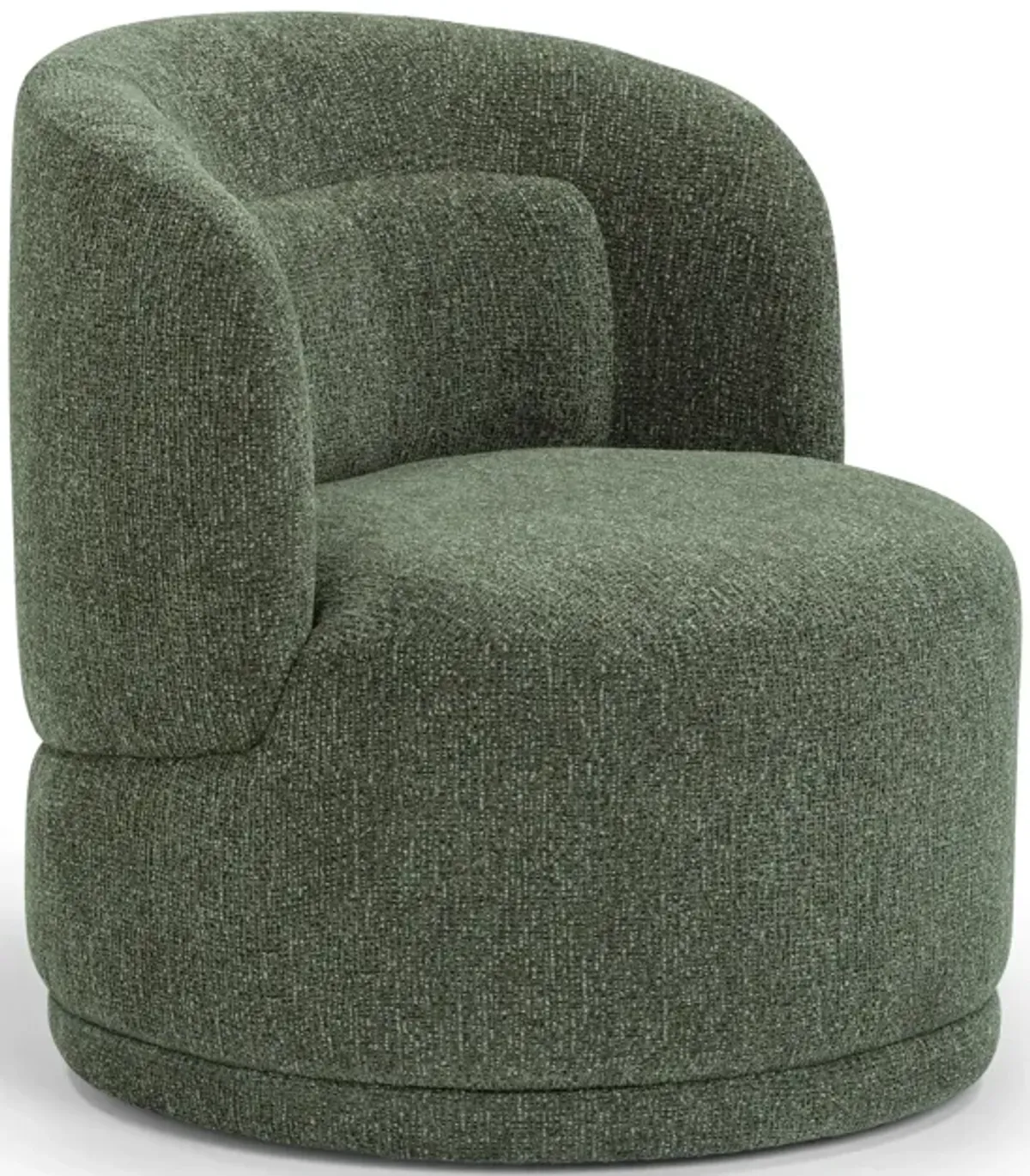 Massa Textured Green Swivel Accent Chair