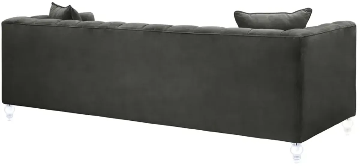 Bea Grey Velvet Sofa