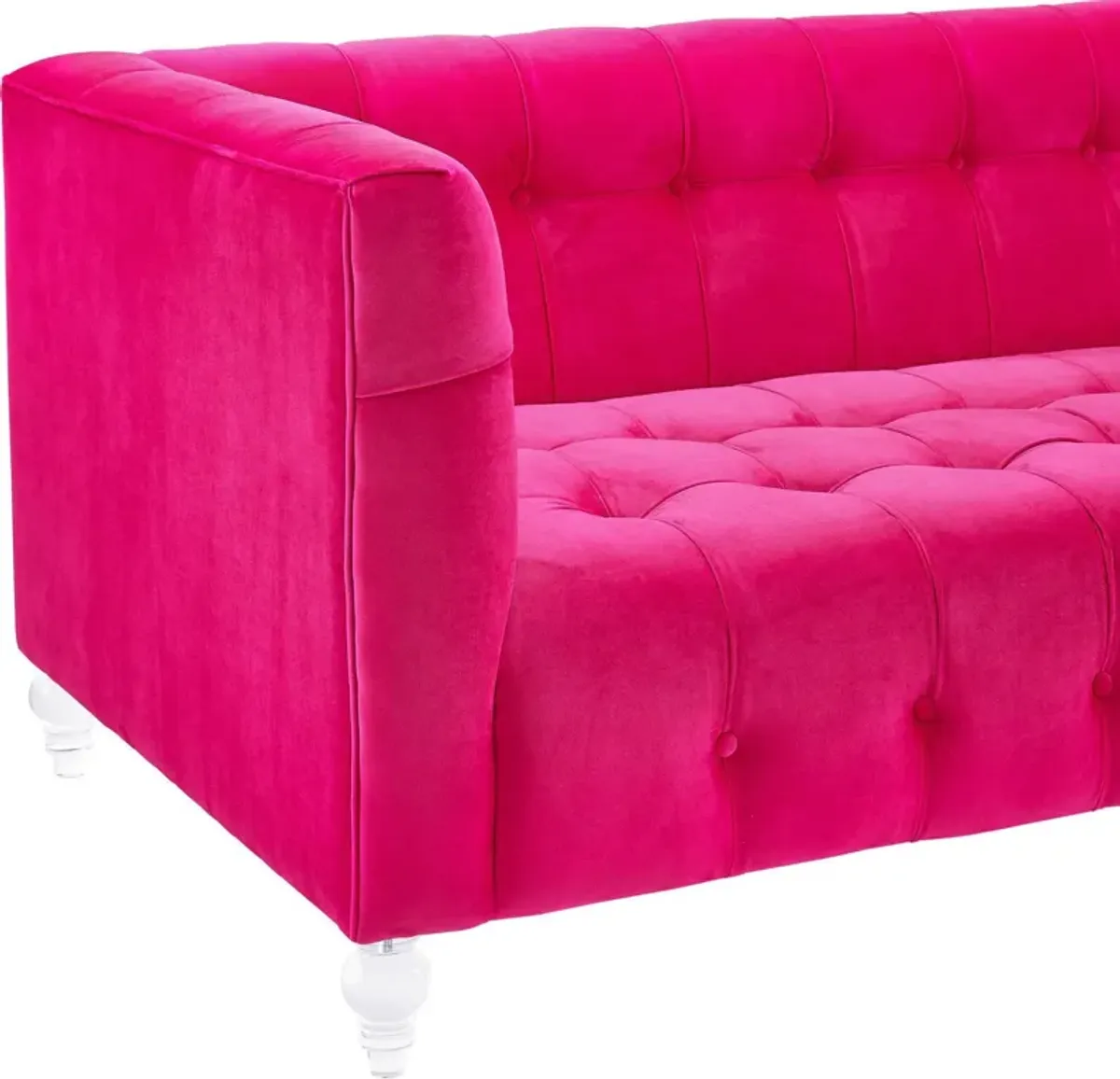 Bea Hot Pink Velvet Sofa