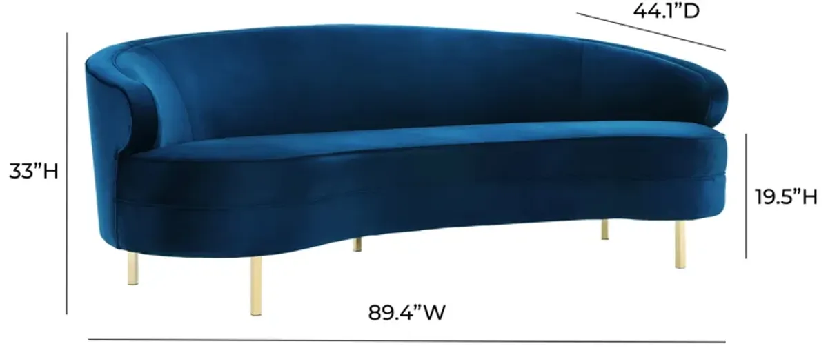 Baila Navy Velvet Sofa