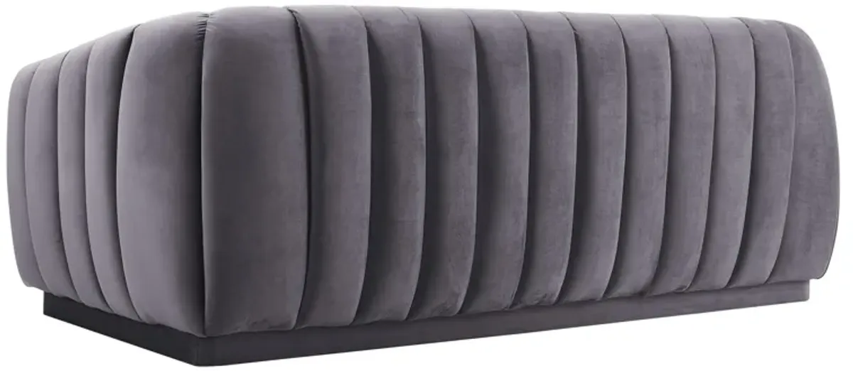 Arno Grey Velvet Sofa