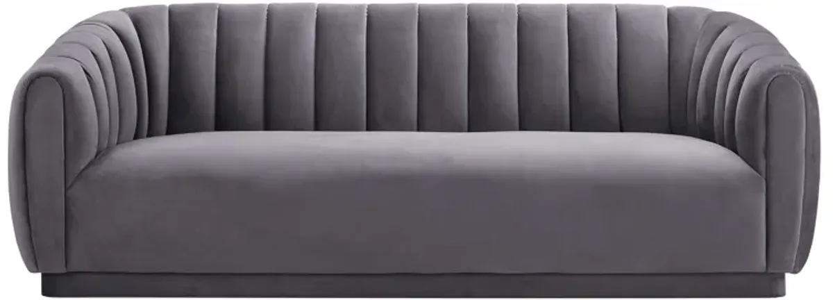 Arno Grey Velvet Sofa