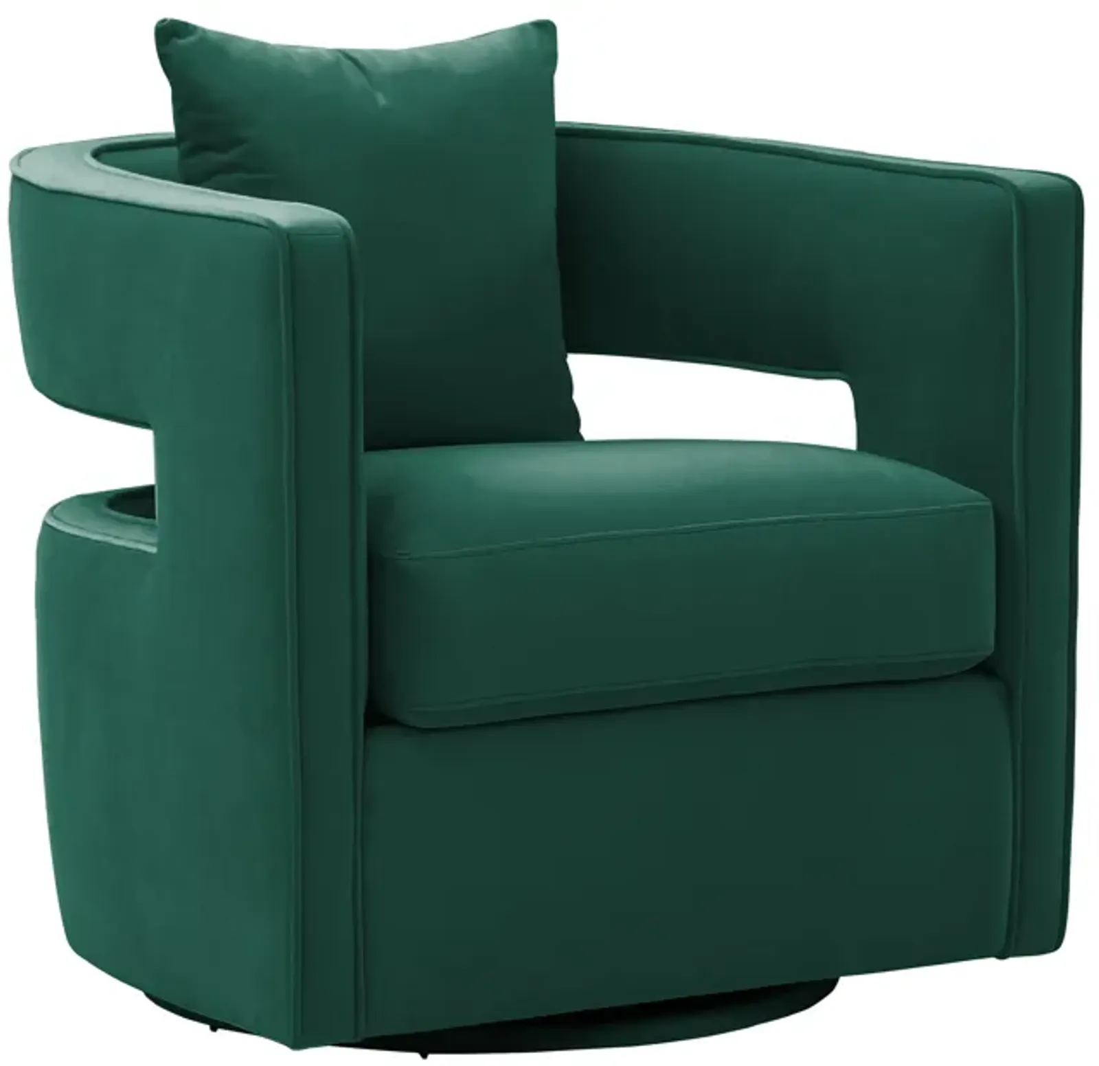 Kennedy Forest Green Velvet Swivel Chair