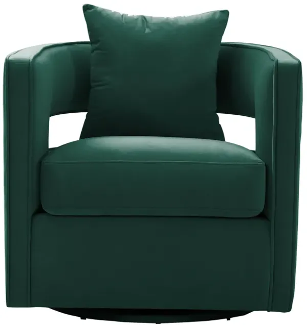Kennedy Forest Green Velvet Swivel Chair