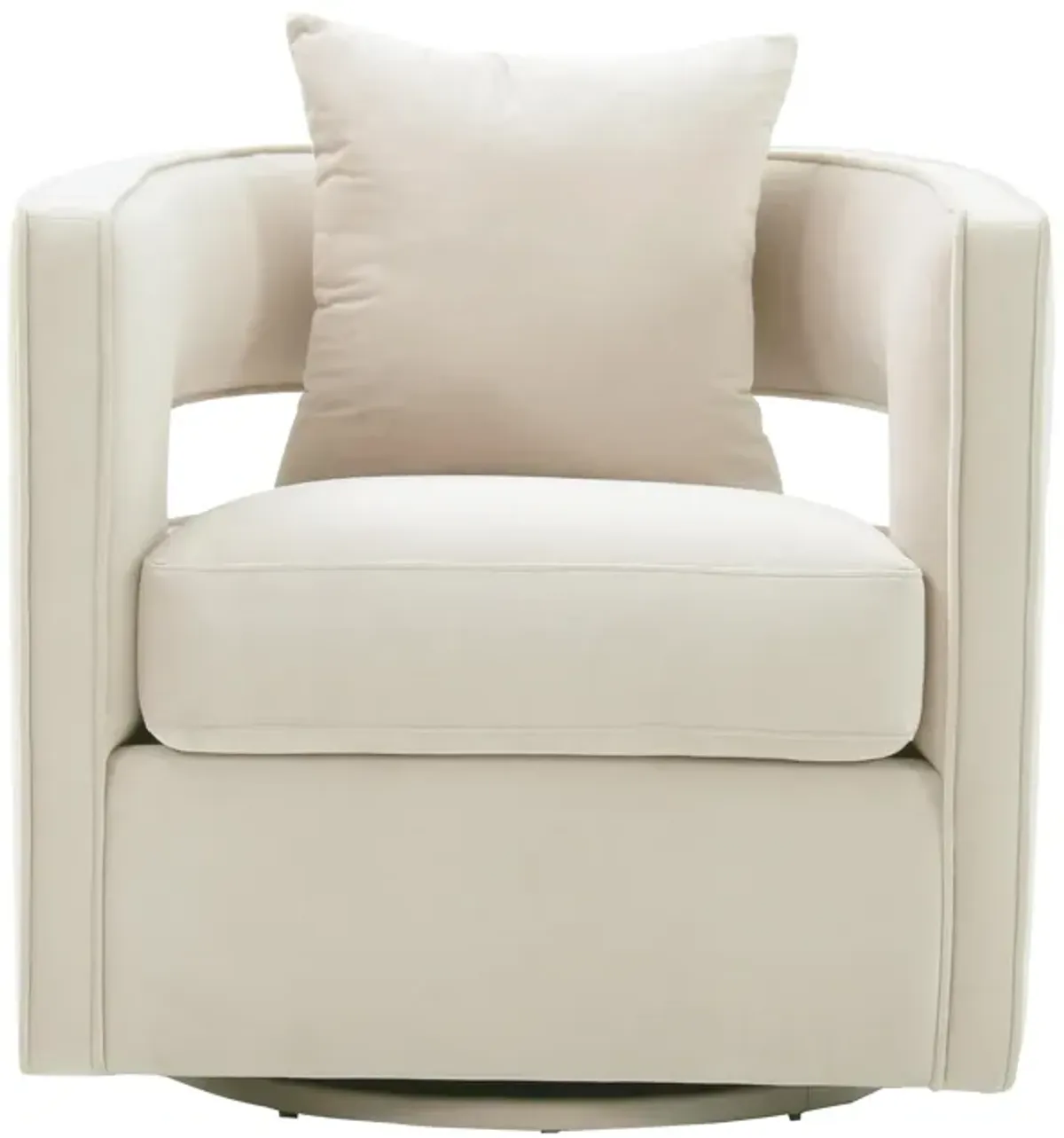 Kennedy Cream Velvet Swivel Chair