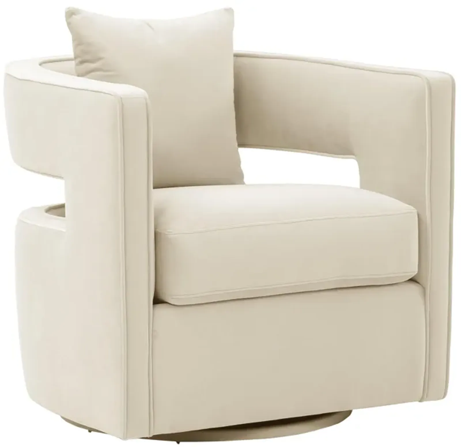 Kennedy Cream Velvet Swivel Chair