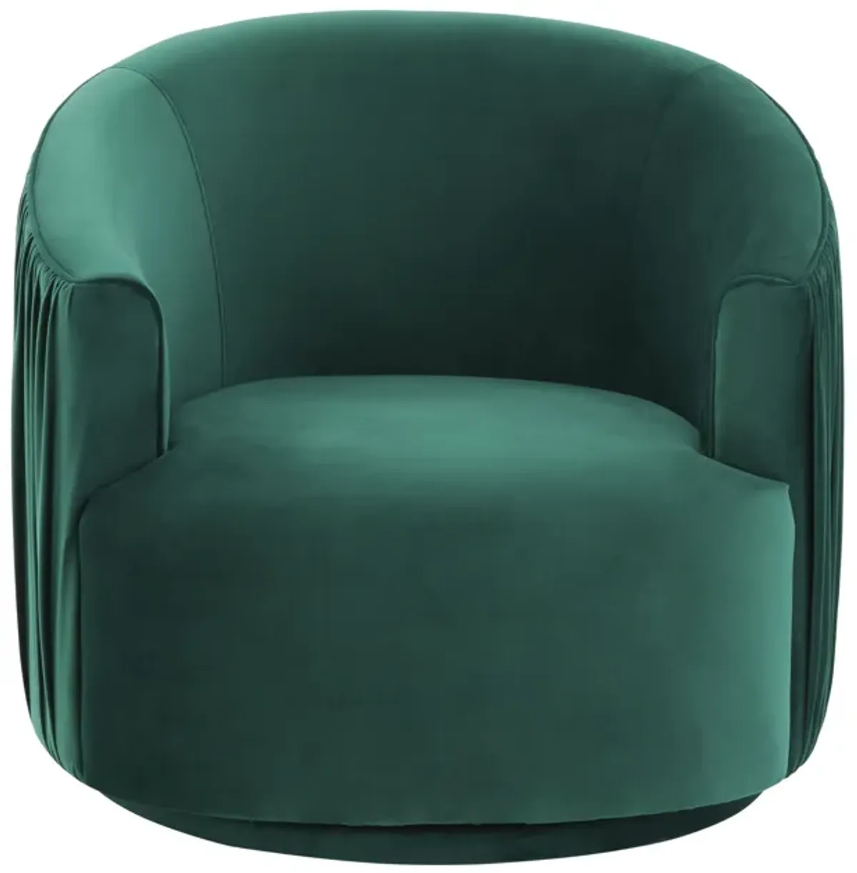 London Forest Green Pleated Swivel Chair