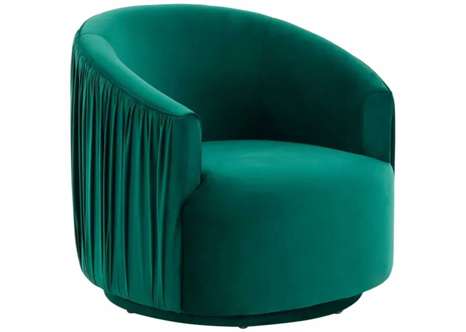 London Forest Green Pleated Swivel Chair