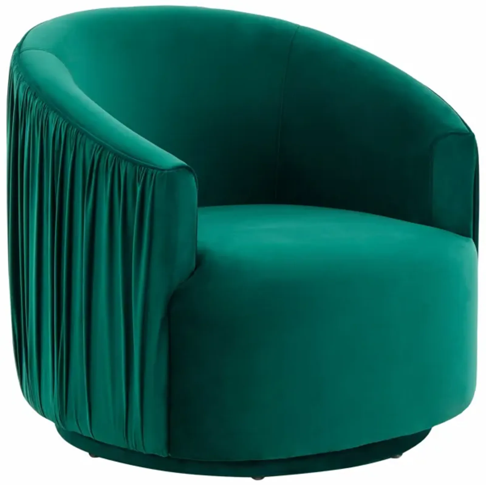 London Forest Green Pleated Swivel Chair