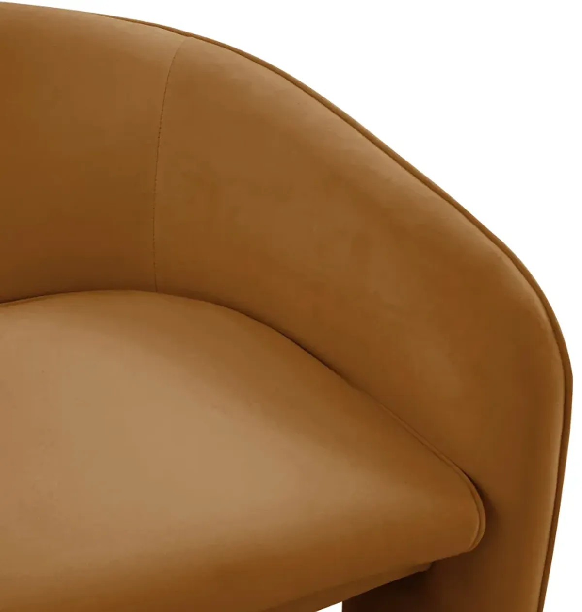 Marla Cognac Velvet Accent Chair