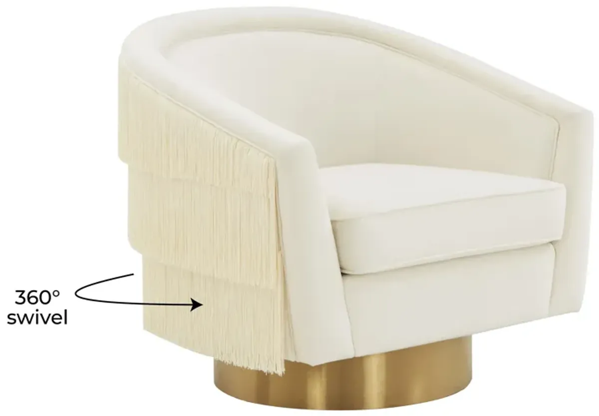 Flapper Cream Swivel Chair