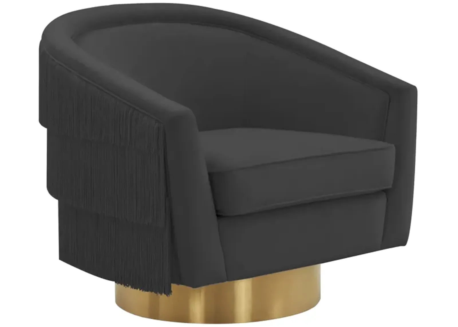 Flapper Black Swivel Chair