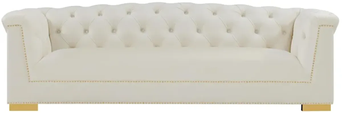 Farah Cream Velvet Sofa