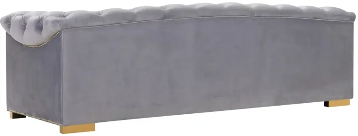 Farah Grey Velvet Sofa