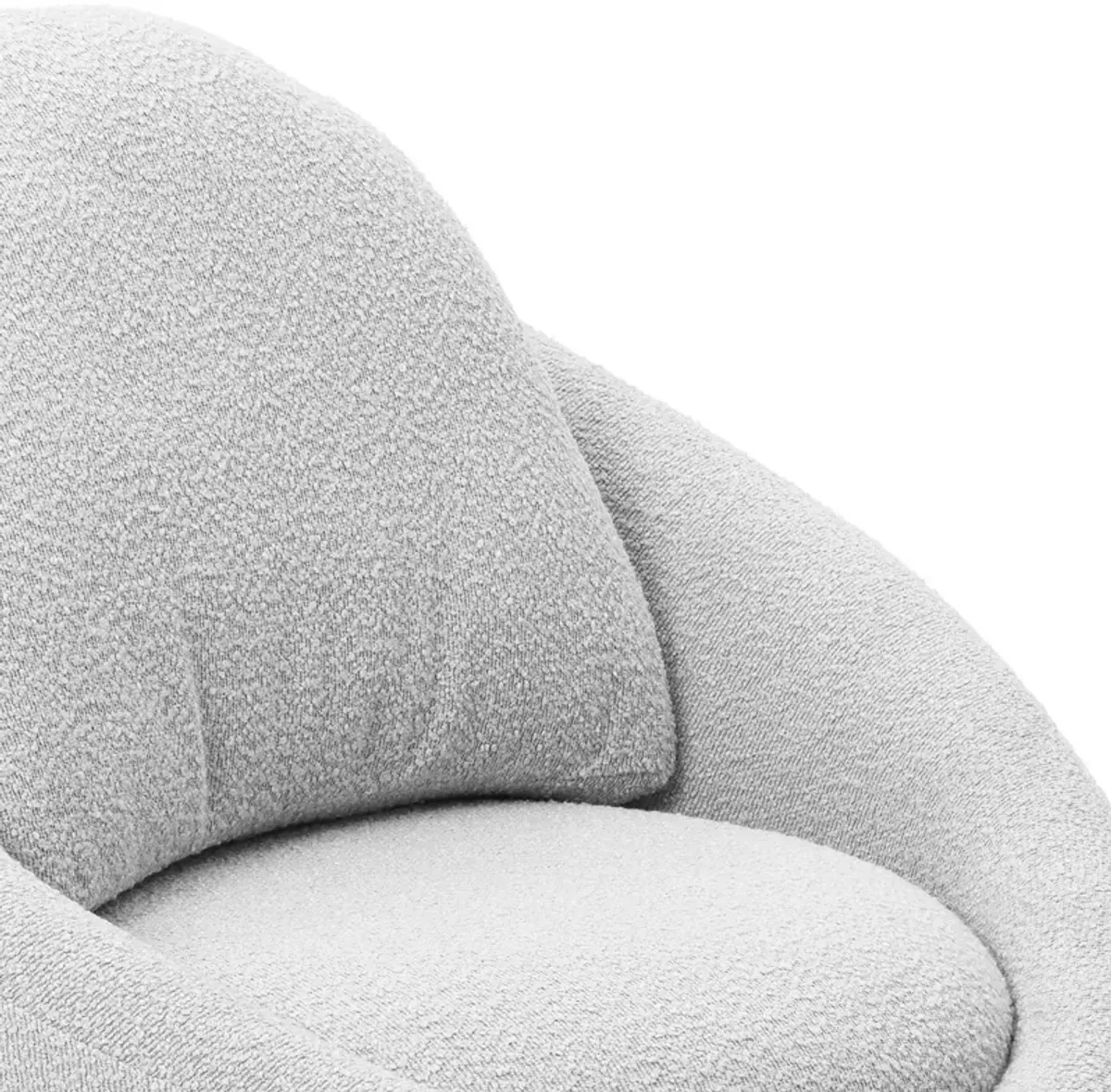 Sammy Light Grey Boucle Swivel Lounge Chair