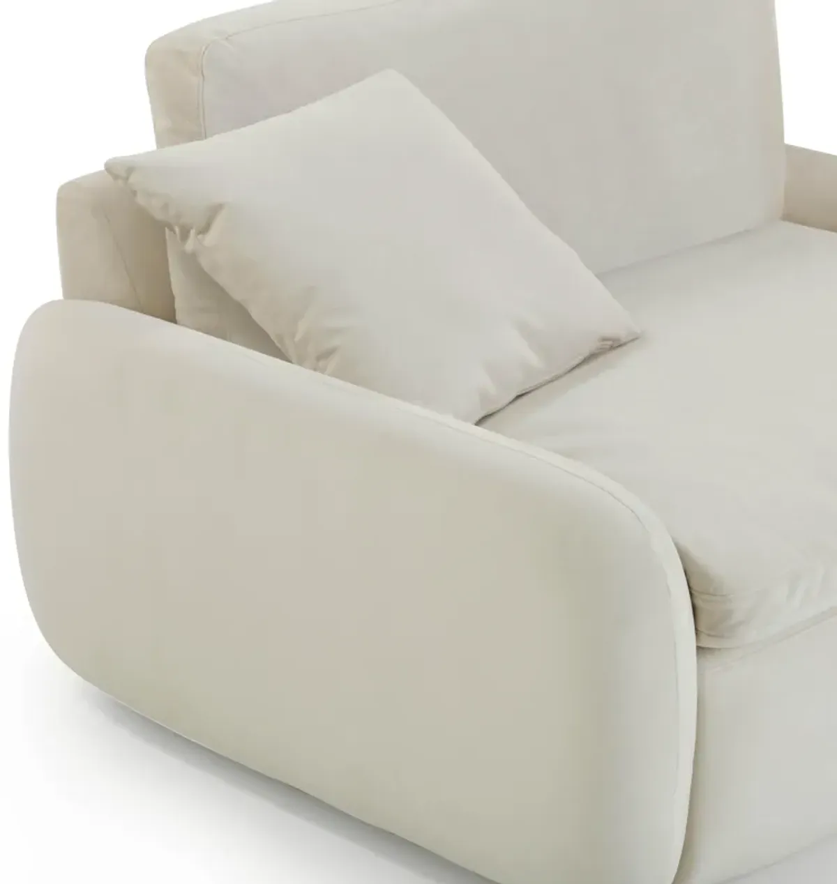 Rachelle Cream Velvet Lounge Chair