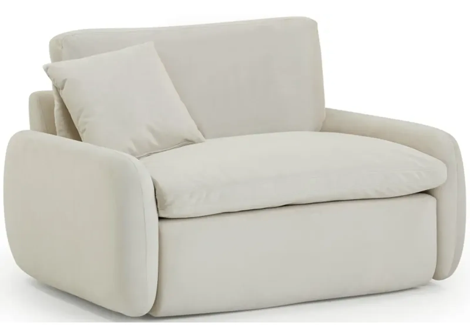 Rachelle Cream Velvet Lounge Chair