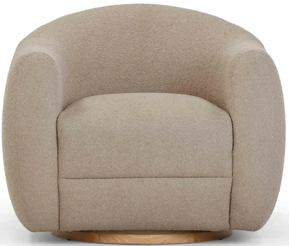 Judy Light Brown Boucle Swivel Chair