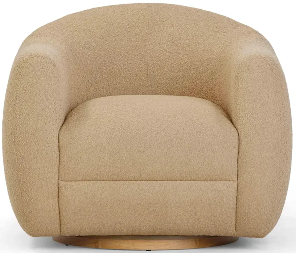 Judy Honey Boucle Swivel Chair