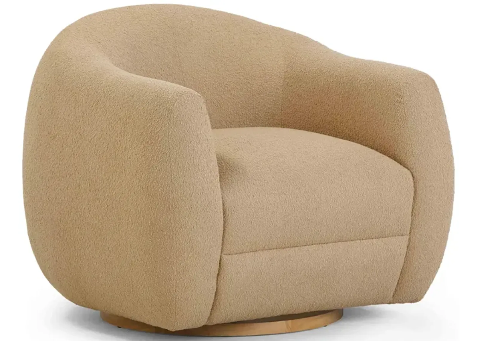 Judy Honey Boucle Swivel Chair