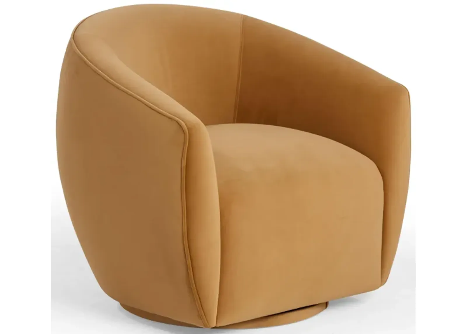 Jordan Tan Velvet Swivel Chair