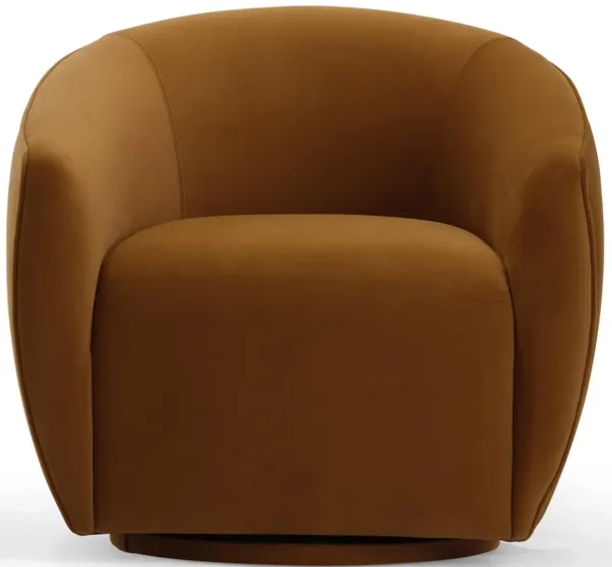 Jordan Cognac Velvet Swivel Chair