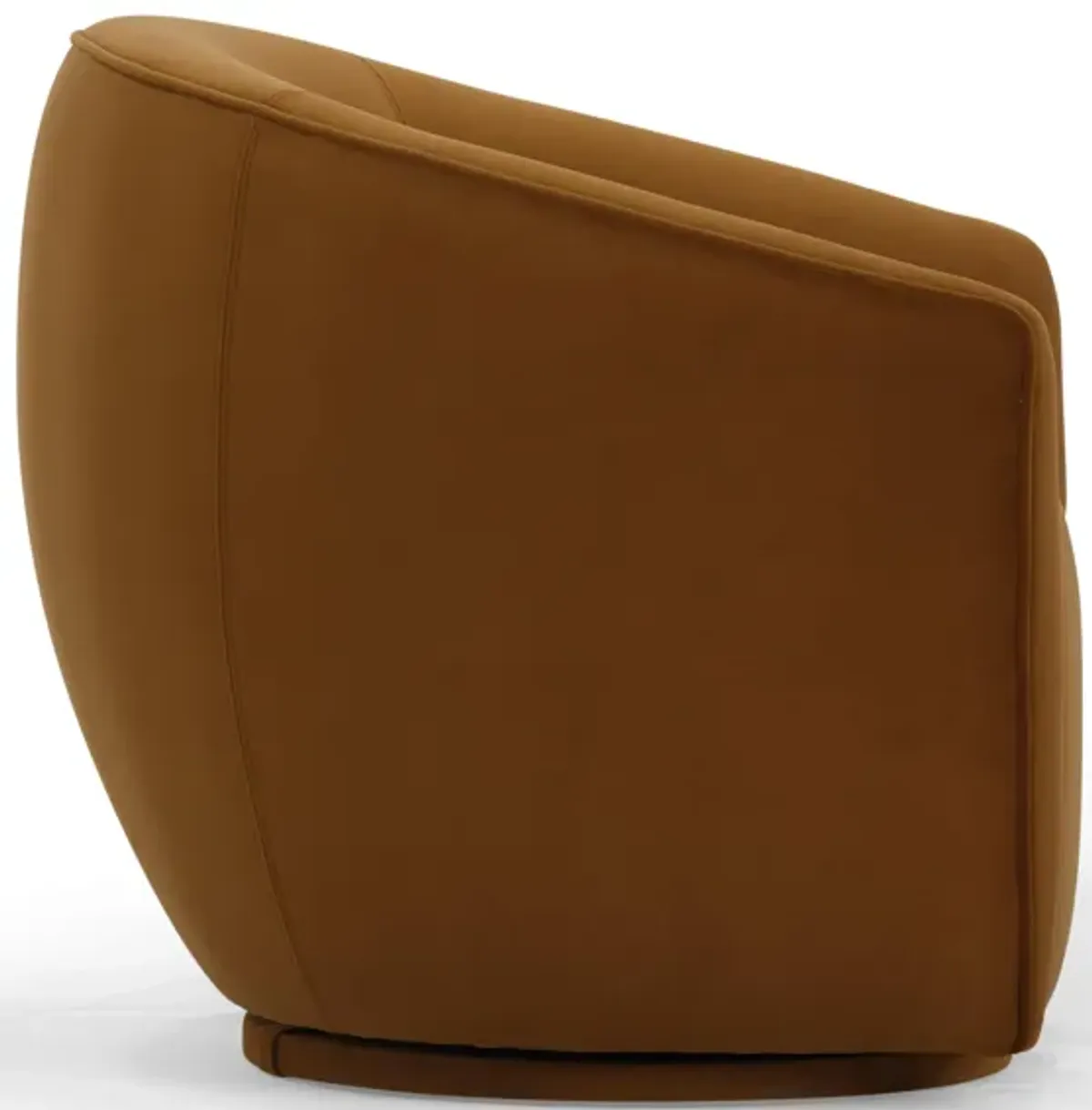 Jordan Cognac Velvet Swivel Chair