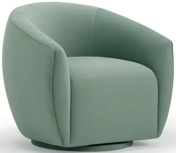 Jordan Sea Blue Velvet Swivel Chair