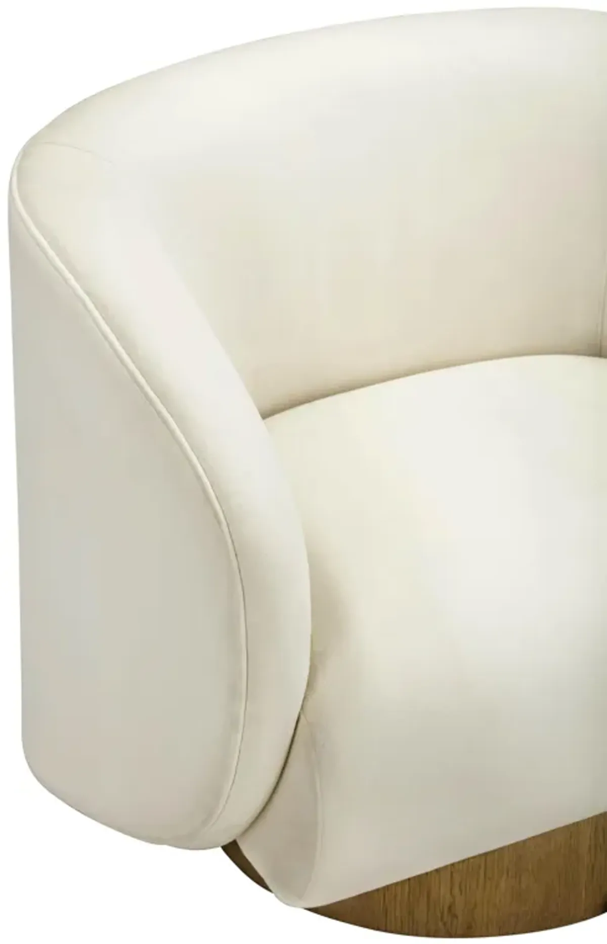 Presley Cream Velvet Swivel Accent Chair