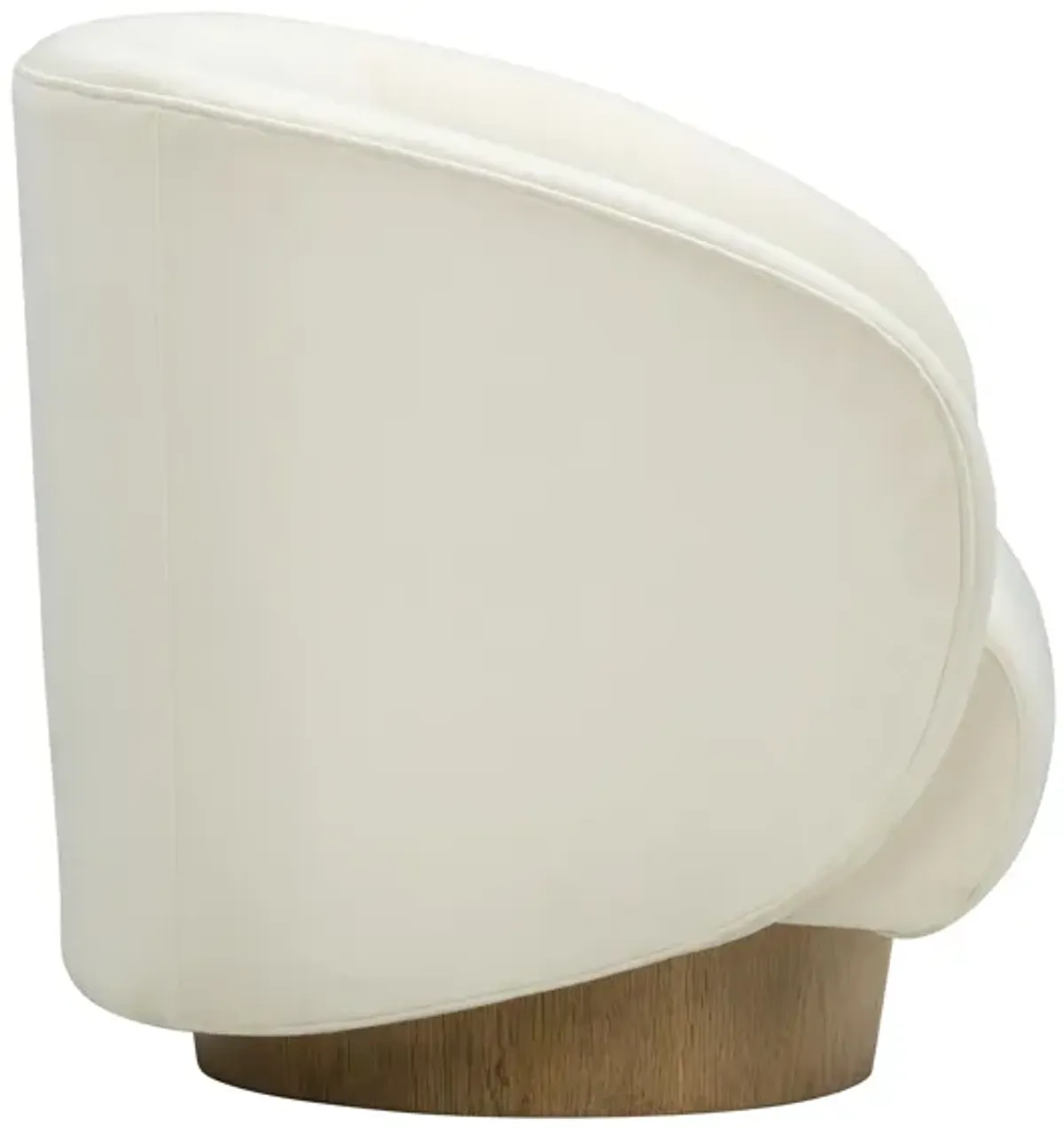 Presley Cream Velvet Swivel Accent Chair