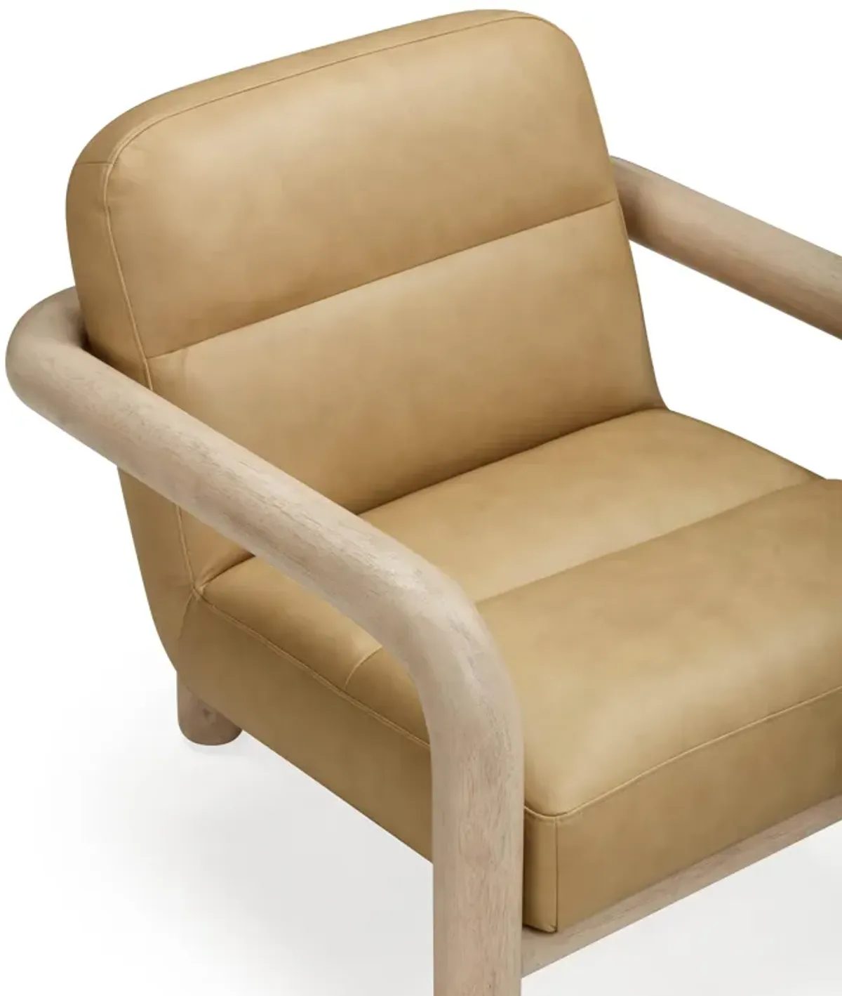 Bekah Tan Genuine Leather Accent Chair