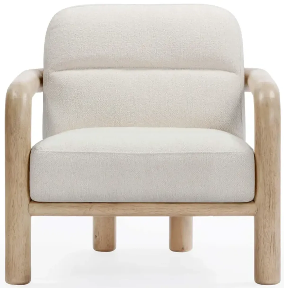 Bekah Cream Texture Weave Accent Chair