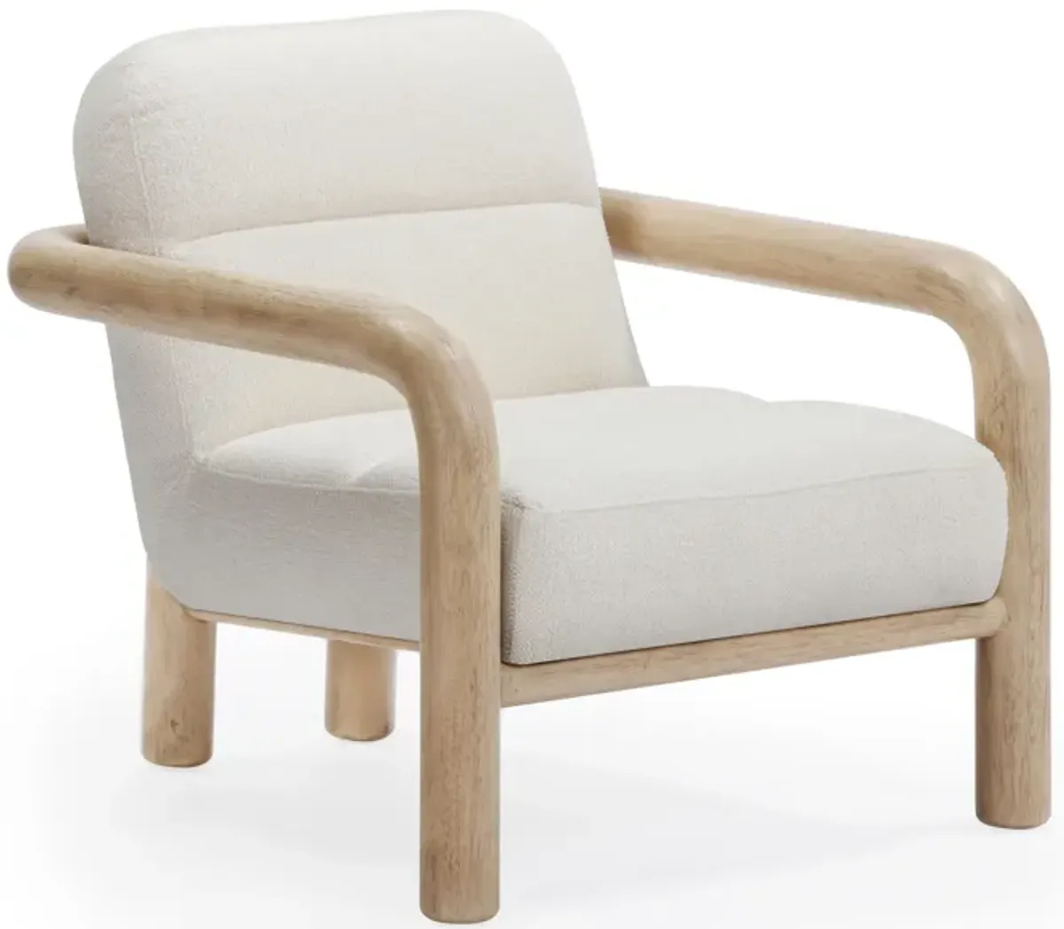 Bekah Cream Texture Weave Accent Chair