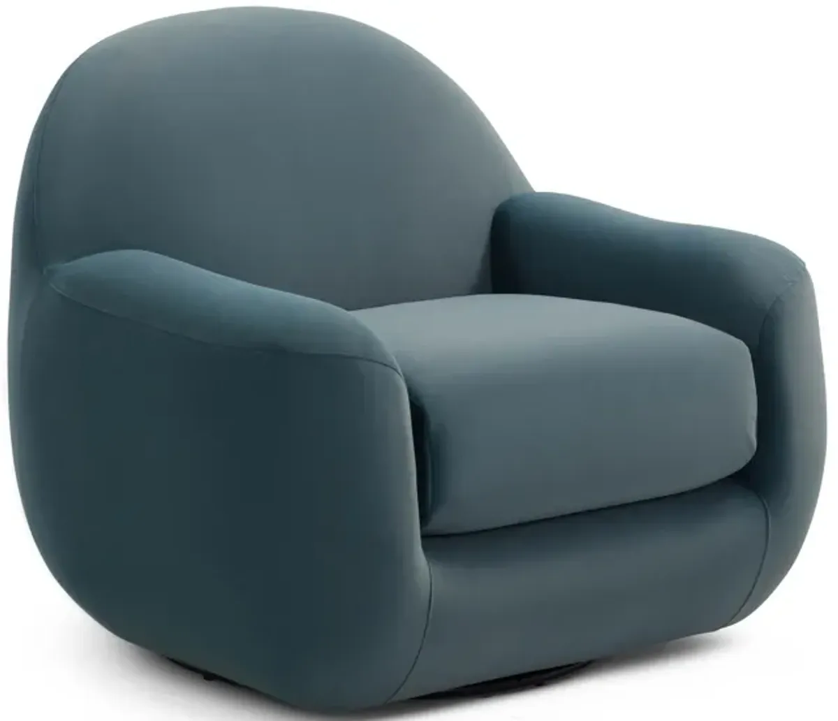 Tiago Dark Teal Velvet Swivel Chair