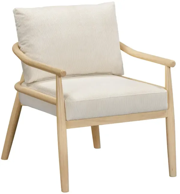 Dixie Cream Performance Corduroy Accent Chair