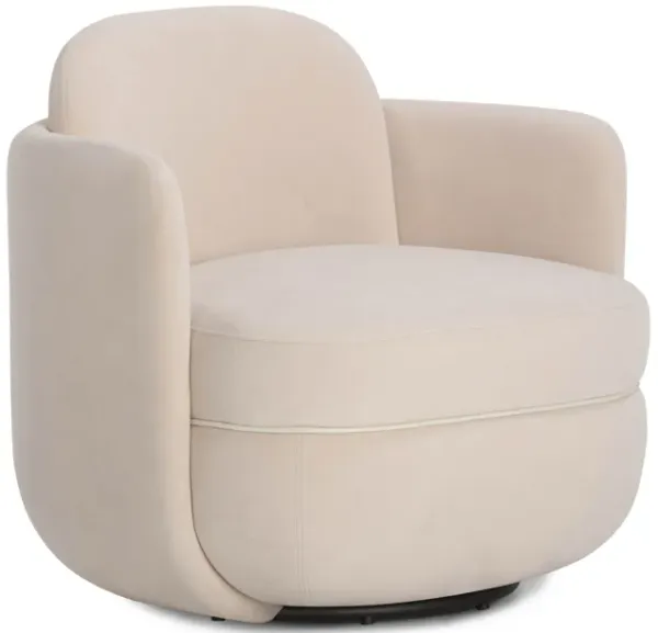 Wolfie Light Blush Velvet Swivel Chair