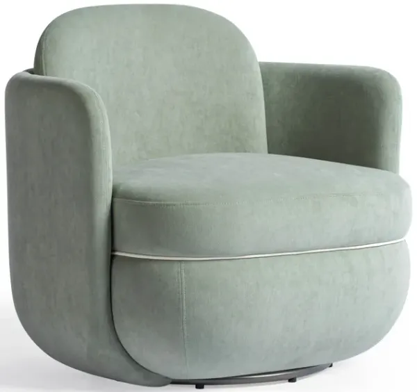 Wolfie Mint Green Velvet Swivel Chair