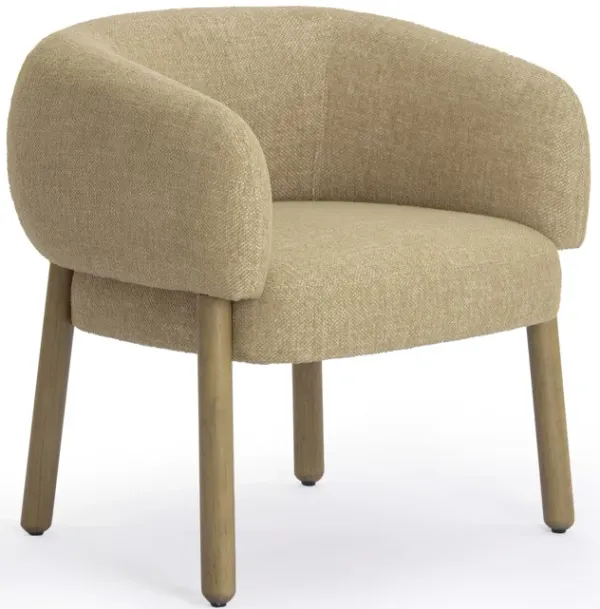 Foxy Honey Performance Textured Fabric Accent Chair
