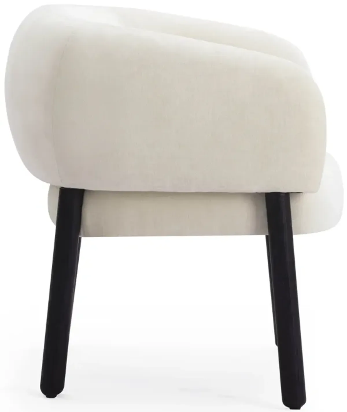 Foxy Cream Performance Basketweave Chenille Accent Chair