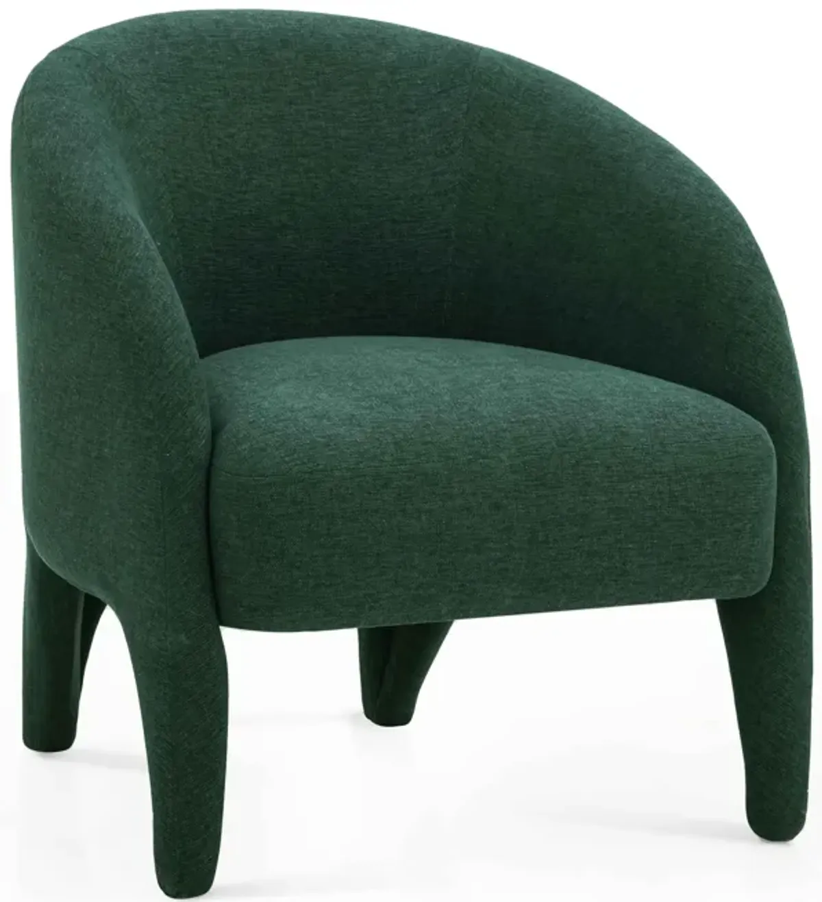 Kris Forest Green Chenille Accent Chair