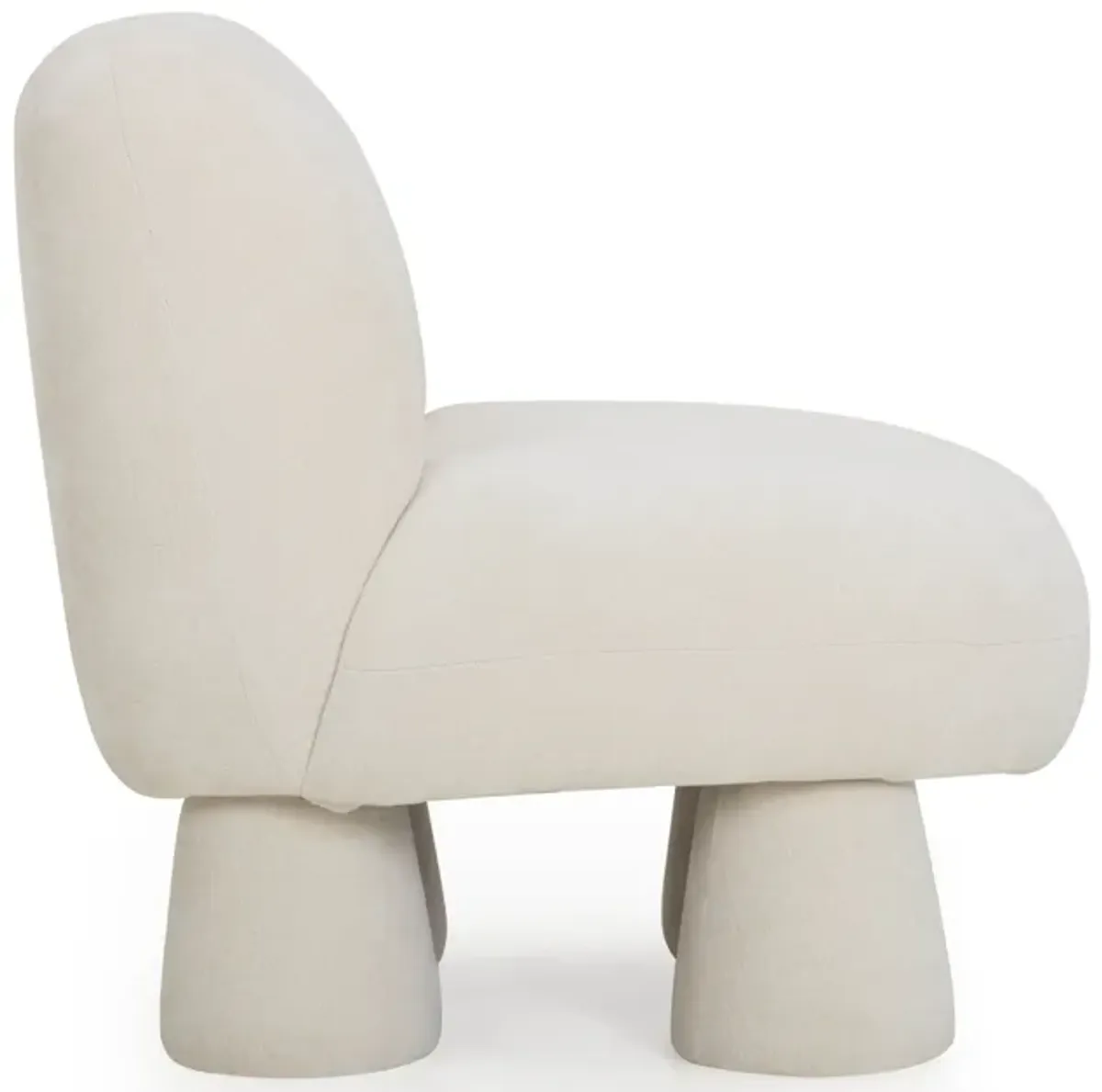 Stomp Cream Upcycled Chenille Accent Chair