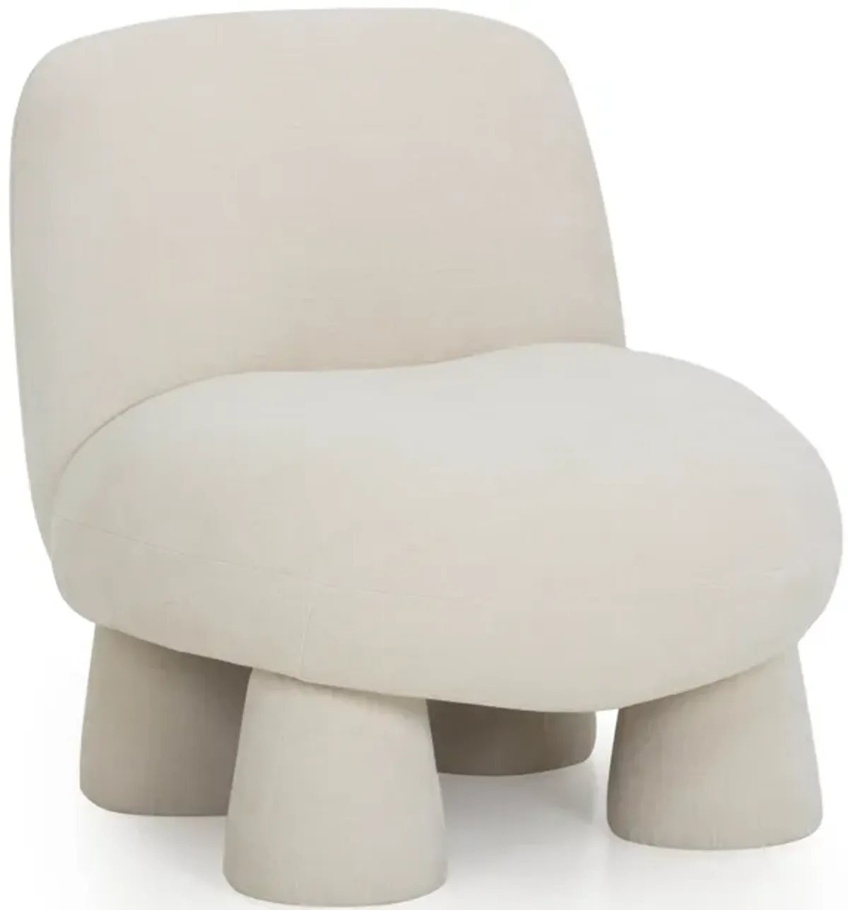 Stomp Cream Upcycled Chenille Accent Chair